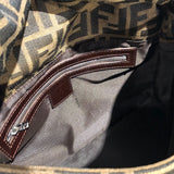 フェンディ FENDI マンマフラップバッグ ブラウン ナイロン/ジャガード レディース ショルダーバッグ