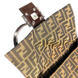 フェンディ FENDI マンマフラップバッグ ブラウン ナイロン/ジャガード レディース ショルダーバッグ