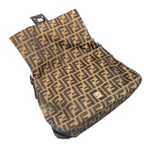 フェンディ FENDI マンマフラップバッグ ブラウン ナイロン/ジャガード レディース ショルダーバッグ