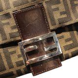 フェンディ FENDI マンマフラップバッグ ブラウン ナイロン/ジャガード レディース ショルダーバッグ