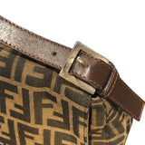 フェンディ FENDI マンマフラップバッグ ブラウン ナイロン/ジャガード レディース ショルダーバッグ