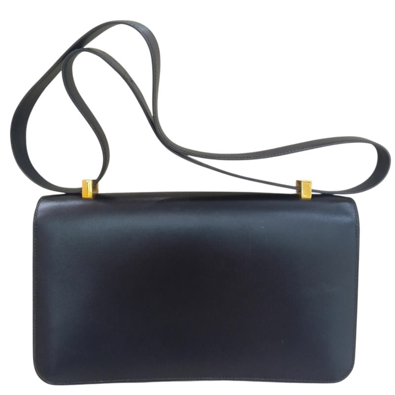 エルメス HERMES リングドゥ 〇U刻印 ブラック/ゴールド金具 ボックス