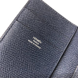 エルメス HERMES ベアンコンビネ W刻 ブルーサフィール シルバー金具 エプソン ユニセックス 二つ折り財布