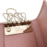 グッチ GUCCI 6連キーケース 354499 ピンク　ゴールド金具 レザー レディース キーケース