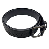 ボッテガ・ヴェネタ BOTTEGA VENETA イントレチャート　ベルト　85cm ブラック　 レザー ユニセックス ベルト