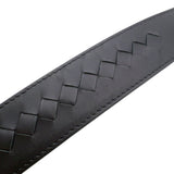 ボッテガ・ヴェネタ BOTTEGA VENETA イントレチャート　ベルト　85cm ブラック　 レザー ユニセックス ベルト