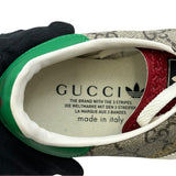 グッチ GUCCI ガゼル GGスプリームスニーカー ベージュ キャンバス メンズ スニーカー