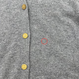 ルイ・ヴィトン LOUIS VUITTON LV金具ロングカシミヤニットカーディガン FLKC08 グレー カシミヤ レディース カーディガン