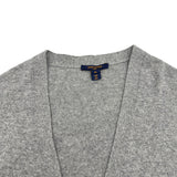 ルイ・ヴィトン LOUIS VUITTON LV金具ロングカシミヤニットカーディガン FLKC08 グレー カシミヤ レディース カーディガン