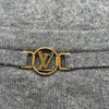 ルイ・ヴィトン LOUIS VUITTON LV金具ロングカシミヤニットカーディガン FLKC08 グレー カシミヤ レディース カーディガン