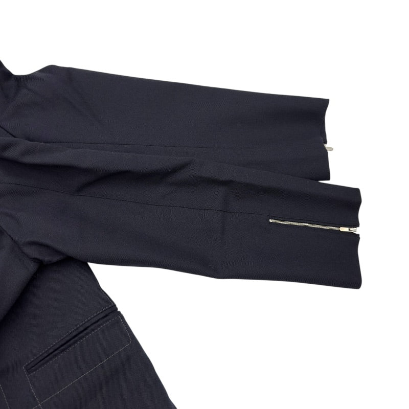 エルメス HERMES ウール テーラードジャケット ネイビー ウール メンズ