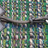 エルメス HERMES シェーヌダンクル金具ツイードダッフルコート グリーン ツイード レディース ダッフルコート