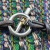 エルメス HERMES シェーヌダンクル金具ツイードダッフルコート グリーン ツイード レディース ダッフルコート