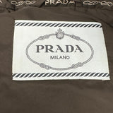 プラダ PRADA ロゴ総柄クロップドダウンジャケット 291973 ブラック ナイロン レディース ダウンジャケット