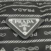 プラダ PRADA ロゴ総柄クロップドダウンジャケット 291973 ブラック ナイロン レディース ダウンジャケット