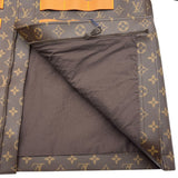 ルイ・ヴィトン LOUIS VUITTON モノグラム総柄LVトワルミリタリージャケット HML07E ブラウン ポリエステル メンズ ミリタリージャケット