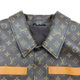 ルイ・ヴィトン LOUIS VUITTON モノグラム総柄LVトワルミリタリージャケット HML07E ブラウン ポリエステル メンズ ミリタリージャケット