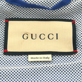 グッチ GUCCI ロゴエンブレム ナイロンジャケット 654834 ブルー ナイロン メンズ ナイロンジャケット