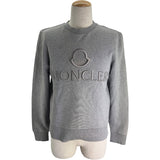 モンクレール MONCLER ロゴスウェットシャツ グレー コットン メンズ スウェット