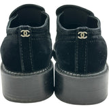 シャネル CHANEL ベルベットローファー G31105 ブラック ベルベット レディース ローファー