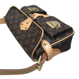 ルイ・ヴィトン LOUIS VUITTON ハドソンPM M40027 ブラウン PVC レディース ショルダーバッグ