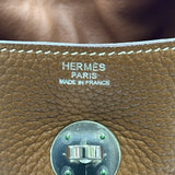 エルメス HERMES リンディ34 □P刻印 ゴールド シルバー金具 トリヨン レディース ショルダーバッグ