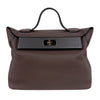 エルメス HERMES ヴァンキャトル35 Y刻印　(2020年製) ショコラ　シルバー/ゴールド金具 トゴ・スイフト ユニセックス ハンドバッグ
