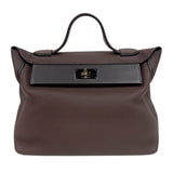 エルメス HERMES ヴァンキャトル35 Y刻印　(2020年製) ショコラ　シルバー/ゴールド金具 トゴ・スイフト ユニセックス ハンドバッグ