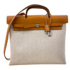エルメス HERMES エールバッグMM ▢H刻印 ベージュ・ナチュラル/シルバー金具 トワル・レザー ユニセックス ショルダーバッグ