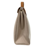 エルメス HERMES エールバッグMM ▢H刻印 ベージュ・ナチュラル/シルバー金具 トワル・レザー ユニセックス ショルダーバッグ
