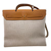 エルメス HERMES エールバッグMM ▢H刻印 ベージュ・ナチュラル/シルバー金具 トワル・レザー ユニセックス ショルダーバッグ