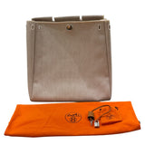 エルメス HERMES エールバッグMM ▢H刻印 ベージュ・ナチュラル/シルバー金具 トワル・レザー ユニセックス ショルダーバッグ