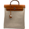 エルメス HERMES エールバッグアドPM ▢D刻 ベージュ/ゴールド トワル/レザー レディース リュック・デイパック