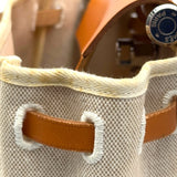 エルメス HERMES エールバッグアドPM ▢D刻 ベージュ/ゴールド トワル/レザー レディース リュック・デイパック