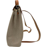 エルメス HERMES エールバッグアドPM ▢D刻 ベージュ/ゴールド トワル/レザー レディース リュック・デイパック