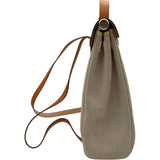 エルメス HERMES エールバッグアドPM ▢D刻 ベージュ/ゴールド トワル/レザー レディース リュック・デイパック
