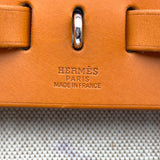 エルメス HERMES エールバッグアドPM ▢D刻 ベージュ/ゴールド トワル/レザー レディース リュック・デイパック