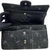 シャネル CHANEL デニム クラシックハンドバッグ A01112 28番台 ブラック シルバー金具 デニム レディース ショルダーバッグ