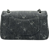 シャネル CHANEL デニム クラシックハンドバッグ A01112 28番台 ブラック シルバー金具 デニム レディース ショルダーバッグ