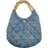 シャネル CHANEL マキシデニムホーボーバッグ AS3127 ブルー ゴールド金具 デニム レディース ハンドバッグ