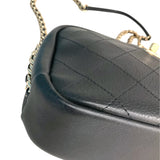 シャネル CHANEL マトラッセカメラバッグ ブラック/ゴールド金具 ラムスキン レディース ショルダーバッグ