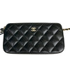 シャネル CHANEL マトラッセチェーンウォレット A82527 ブラック/ゴールド金具 ラムスキン レディース ショルダーバッグ