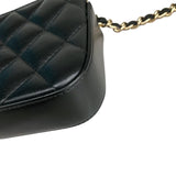 シャネル CHANEL マトラッセチェーンウォレット A82527 ブラック/ゴールド金具 ラムスキン レディース ショルダーバッグ