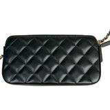 シャネル CHANEL マトラッセチェーンウォレット A82527 ブラック/ゴールド金具 ラムスキン レディース ショルダーバッグ
