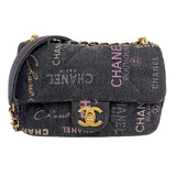 シャネル CHANEL デニムスモールフラップバッグ AS3134 ブラック/ゴールド金具 デニム レディース ショルダーバッグ
