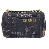 シャネル CHANEL デニムスモールフラップバッグ AS3134 ブラック/ゴールド金具 デニム レディース ショルダーバッグ