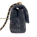 シャネル CHANEL デニムスモールフラップバッグ AS3134 ブラック/ゴールド金具 デニム レディース ショルダーバッグ