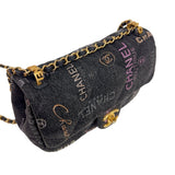 シャネル CHANEL デニムスモールフラップバッグ AS3134 ブラック/ゴールド金具 デニム レディース ショルダーバッグ