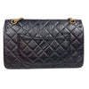 シャネル CHANEL 2.55ラージフラップバッグ A37587 ブラック　ゴールド金具 エイジドカーフ レディース ショルダーバッグ