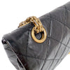 シャネル CHANEL 2.55ラージフラップバッグ A37587 ブラック　ゴールド金具 エイジドカーフ レディース ショルダーバッグ